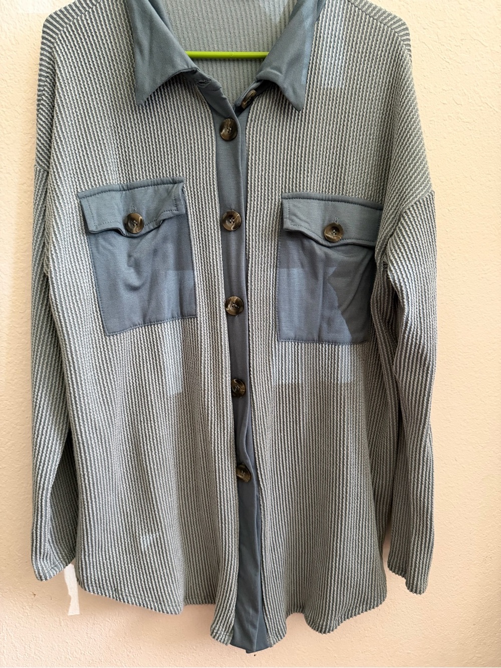 Light Blue Women’s Button-Up Shacket